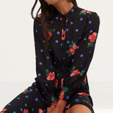 Nobody's Child Black Spot Floral Tessie Midi Dress product image