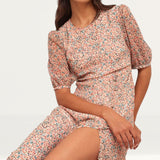 Nobody's Child Cream Multi Floral Ariana Midi Dress
