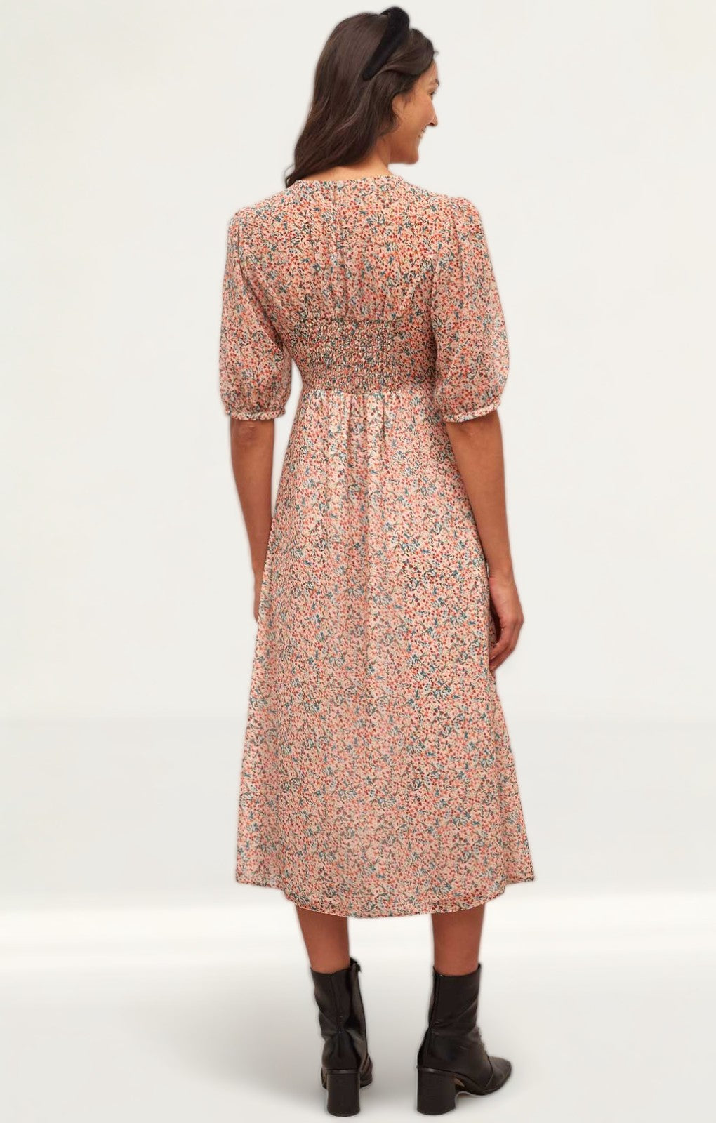 Nobody's Child Cream Multi Floral Georgie Midi Dress product image