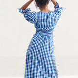 Nobody's Child Cut Out Gingham Esme Midi Dress