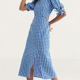 Nobody's Child Cut Out Gingham Esme Midi Dress