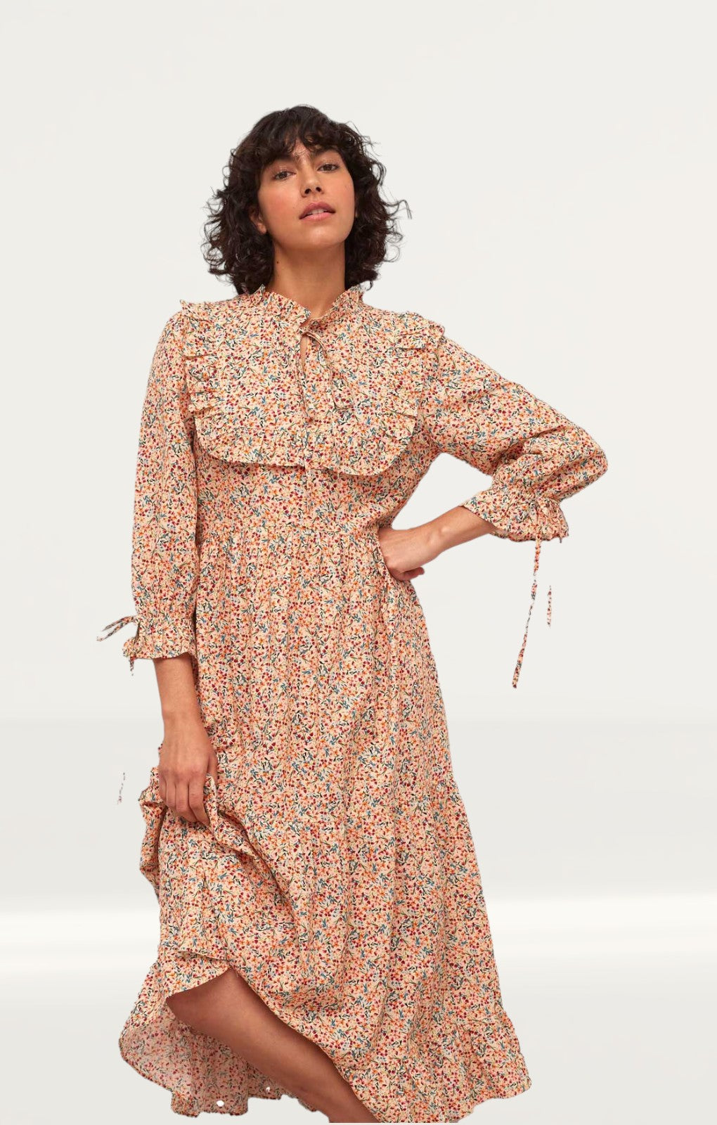 Nobody's Child Multi Ditsy Floral Shellie Midi Dress
