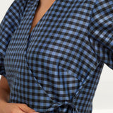 Nobody's Child Navy Check Nina Midi Dress