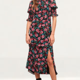Nobody's Child Pink Floral Luna Midi Dress
