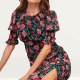 Nobody's Child Pink Floral Luna Midi Dress