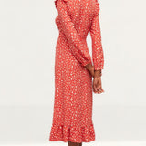 Nobody's Child Red Ditsy Fruits Cecile Maxi Dress