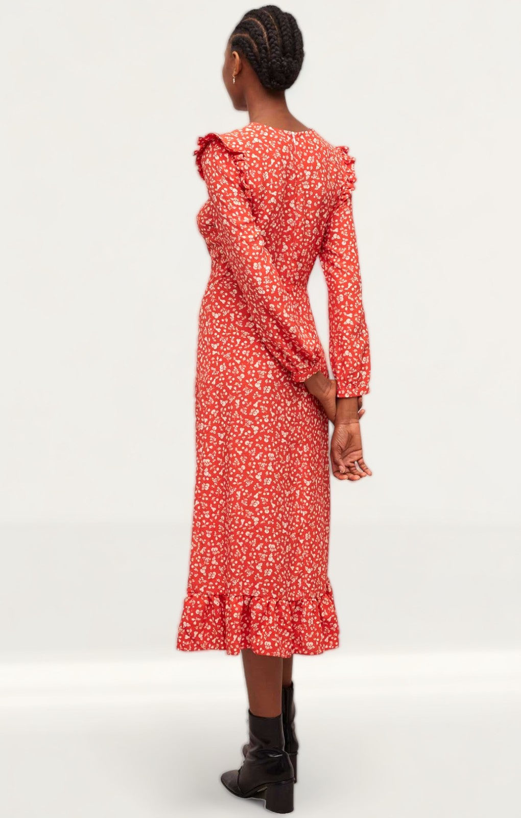 Nobody's Child Red Ditsy Fruits Cecile Maxi Dress