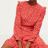 Nobody's Child Red Ditsy Fruits Cecile Maxi Dress