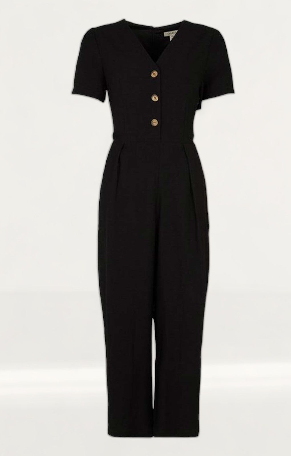 Oasis Button Through Linen Look Tailored Jumpsuit