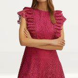 Oasis Frill Detail Lace Skater Dress