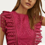 Oasis Frill Detail Lace Skater Dress