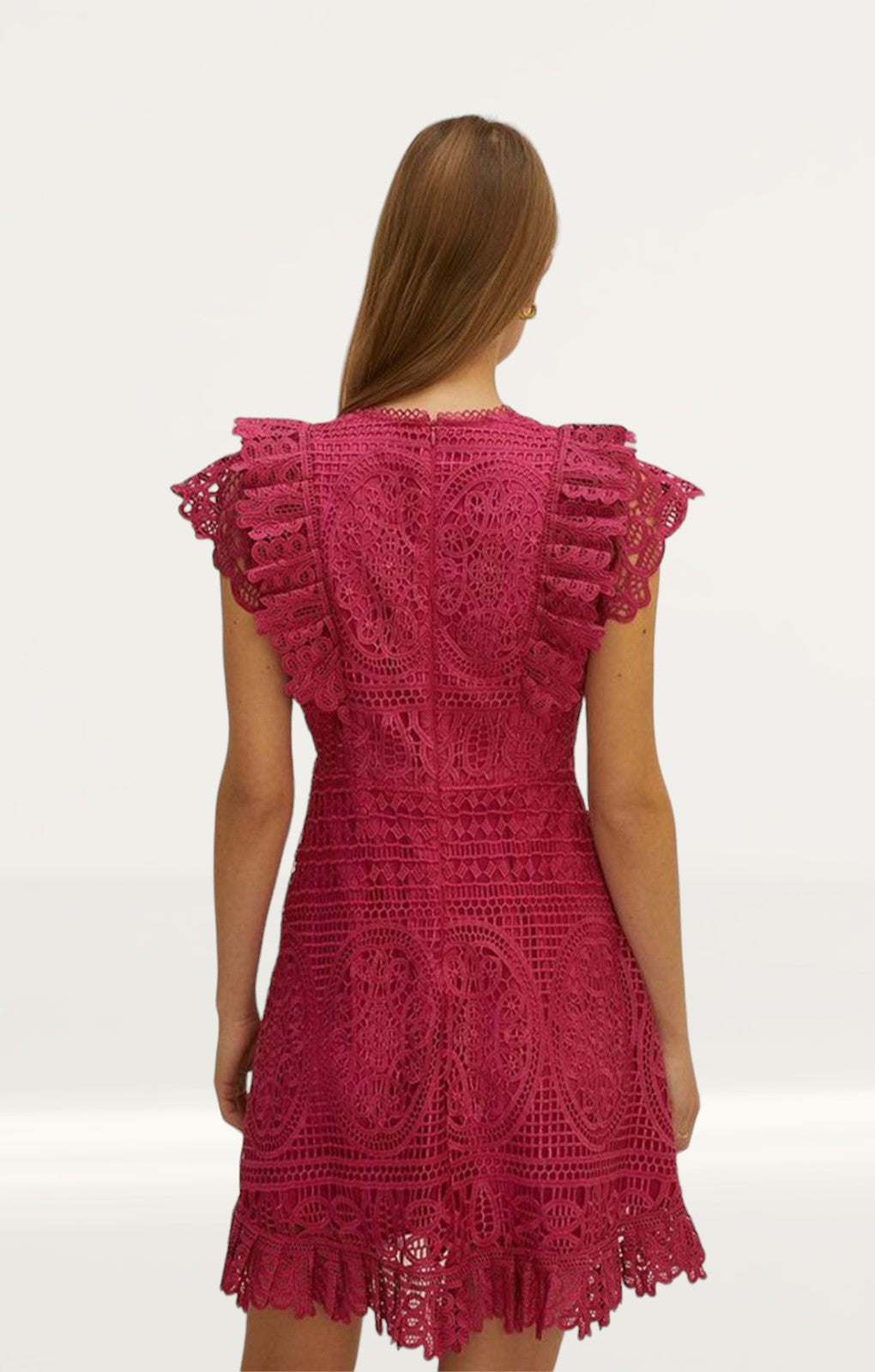 Oasis Frill Detail Lace Skater Dress