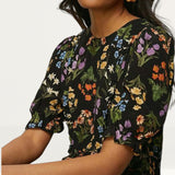 Oasis Frill Ruffle Bouquet Floral Midi Dress