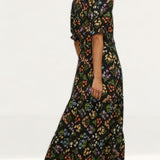 Oasis Frill Ruffle Bouquet Floral Midi Dress product image