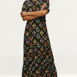 Oasis Frill Ruffle Bouquet Floral Midi Dress product image