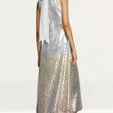 Oasis Hand Embellished Ombre Sequin Halter Midi Dress