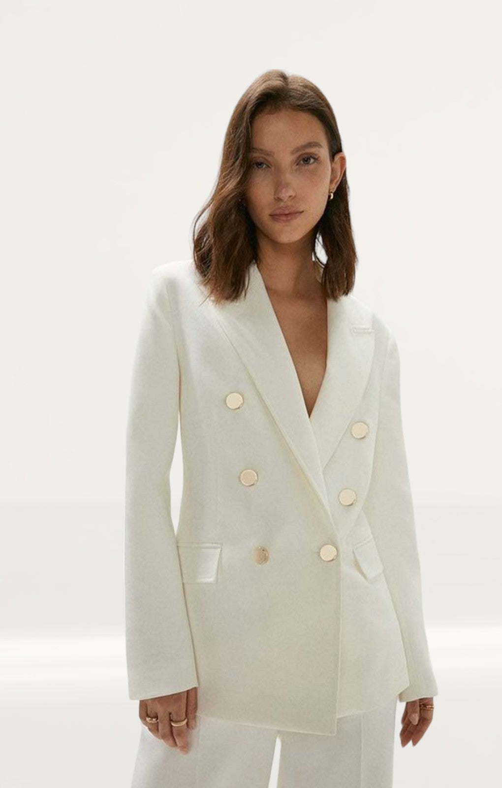 Oasis Ivory Premium Longline Blazer product image