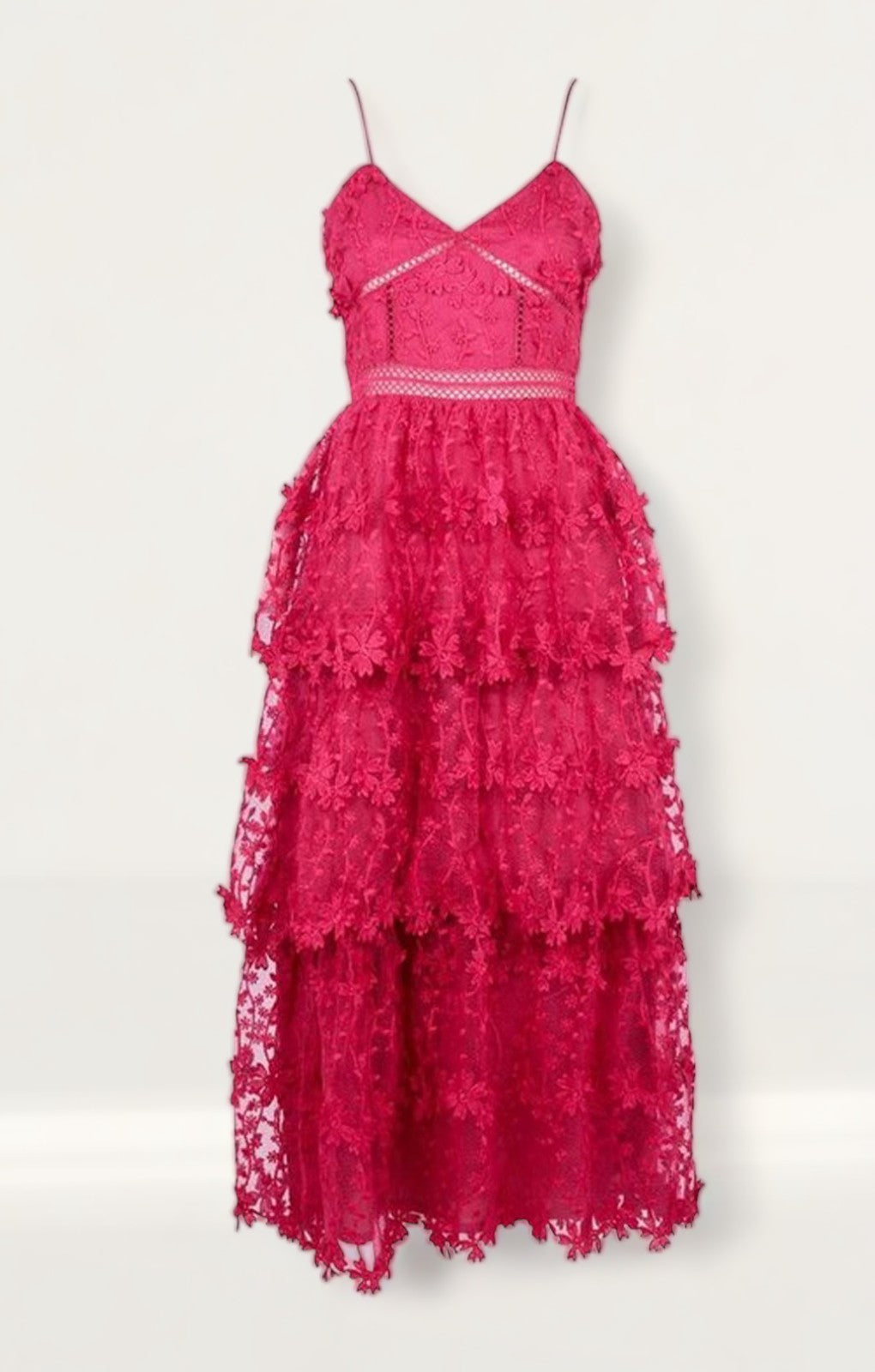 Oasis Lace Tiered Strappy Midi Dress product image