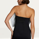 Oasis Mono Contrast Taffeta Bow Mini Dress