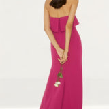 Oasis Pink Premium Crepe Bandeau Maxi Dress
