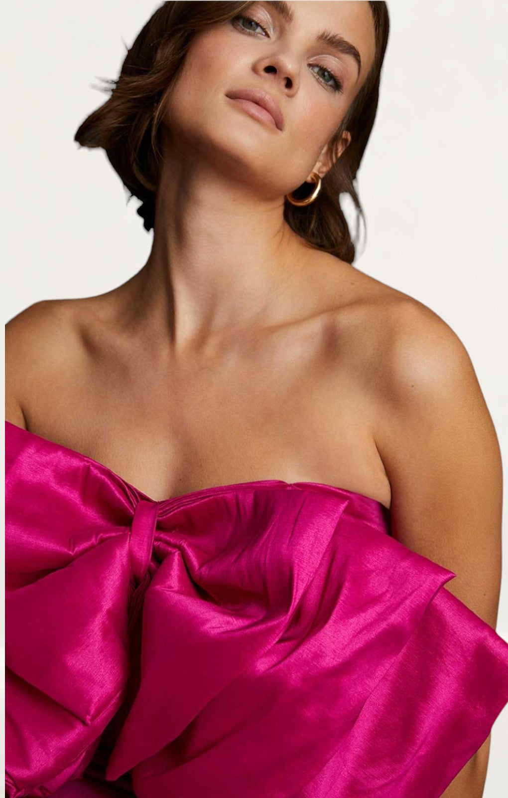 Oasis Pink Taffeta Bow Mini Dress