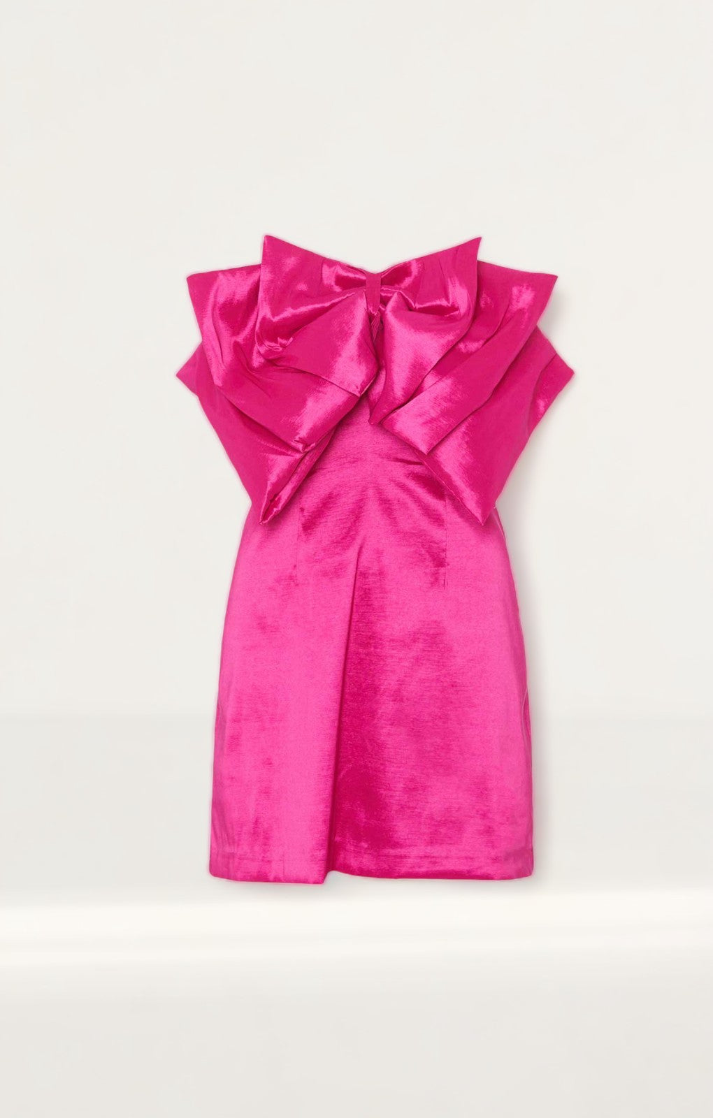 Oasis Pink Taffeta Bow Mini Dress