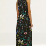 Oasis V Plunge Floral Printed Satin Midaxi Dress
