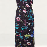 Oasis V Plunge Floral Printed Satin Midaxi Dress