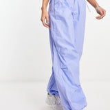 Only Cuffed Parachute Pants In Blue