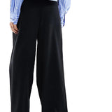 Only Petite Pleat Front Tailored Trousers In Black