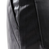 Only Tall Faux Leather Straight Leg Trousers In Black