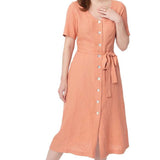 Timeless London Curve Coral Ophelia Midi Dress