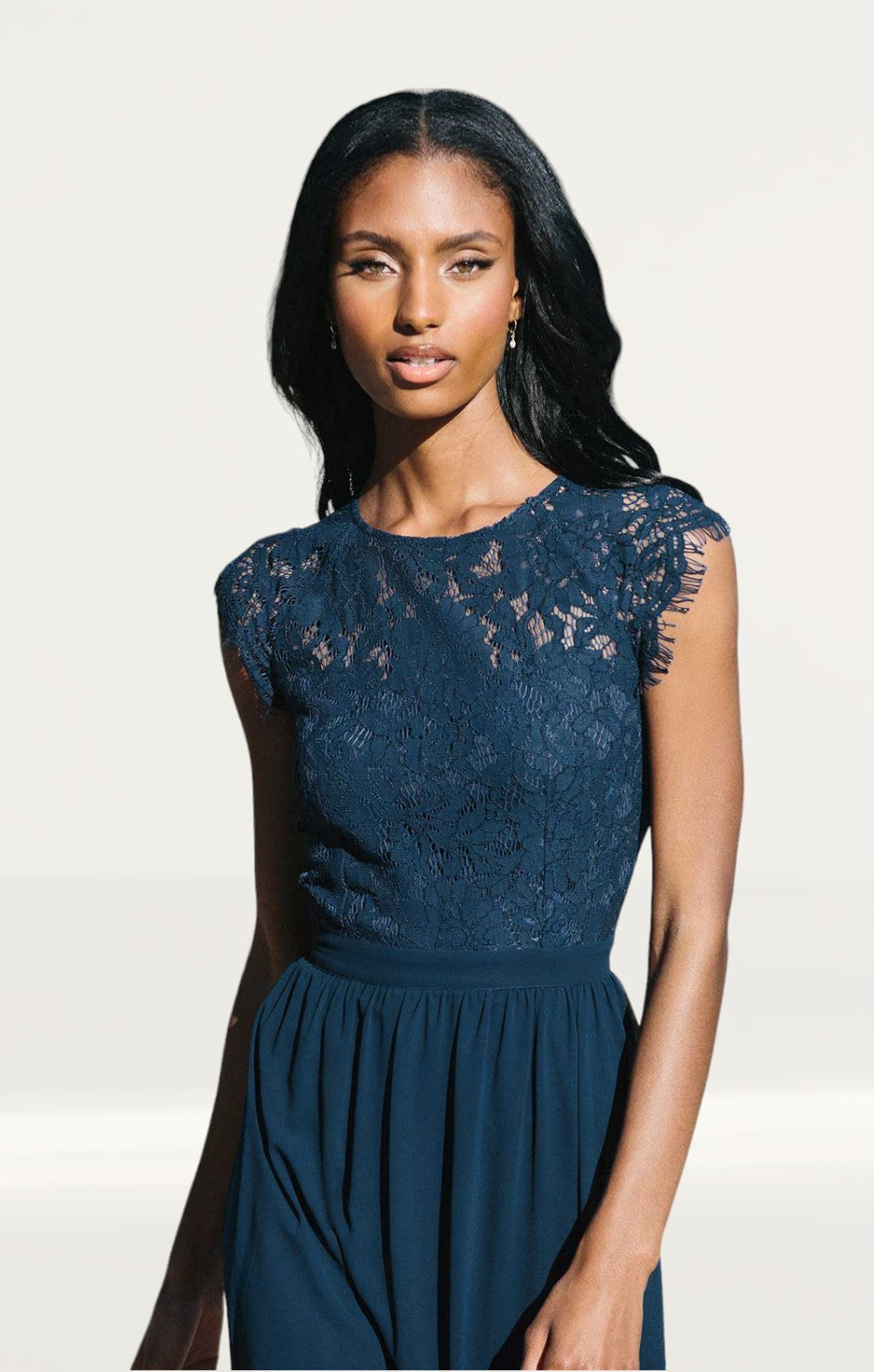 Lipsy Navy Lace Top Maxi Dress product image