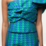 Panambi Green Print One Shoulder Top & Trouser Co-Ord