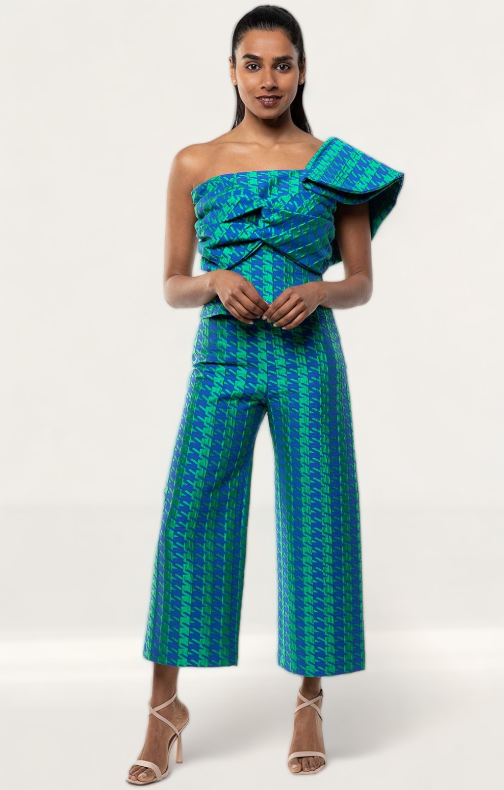 Panambi Green Print One Shoulder Top & Trouser Co-Ord product image