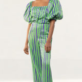 Panambi Green Puff Sleeve Top & Trouser Co-Ord