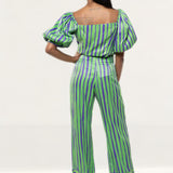 Panambi Green Puff Sleeve Top & Trouser Co-Ord