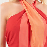 Panambi Orange Yana Halterneck Maxi Dress product image