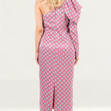 Panambi Pink Print One Shoulder Midi Dress product image
