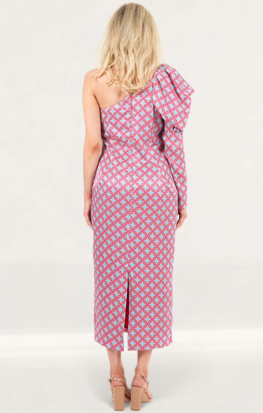 Panambi Pink Print One Shoulder Midi Dress product image