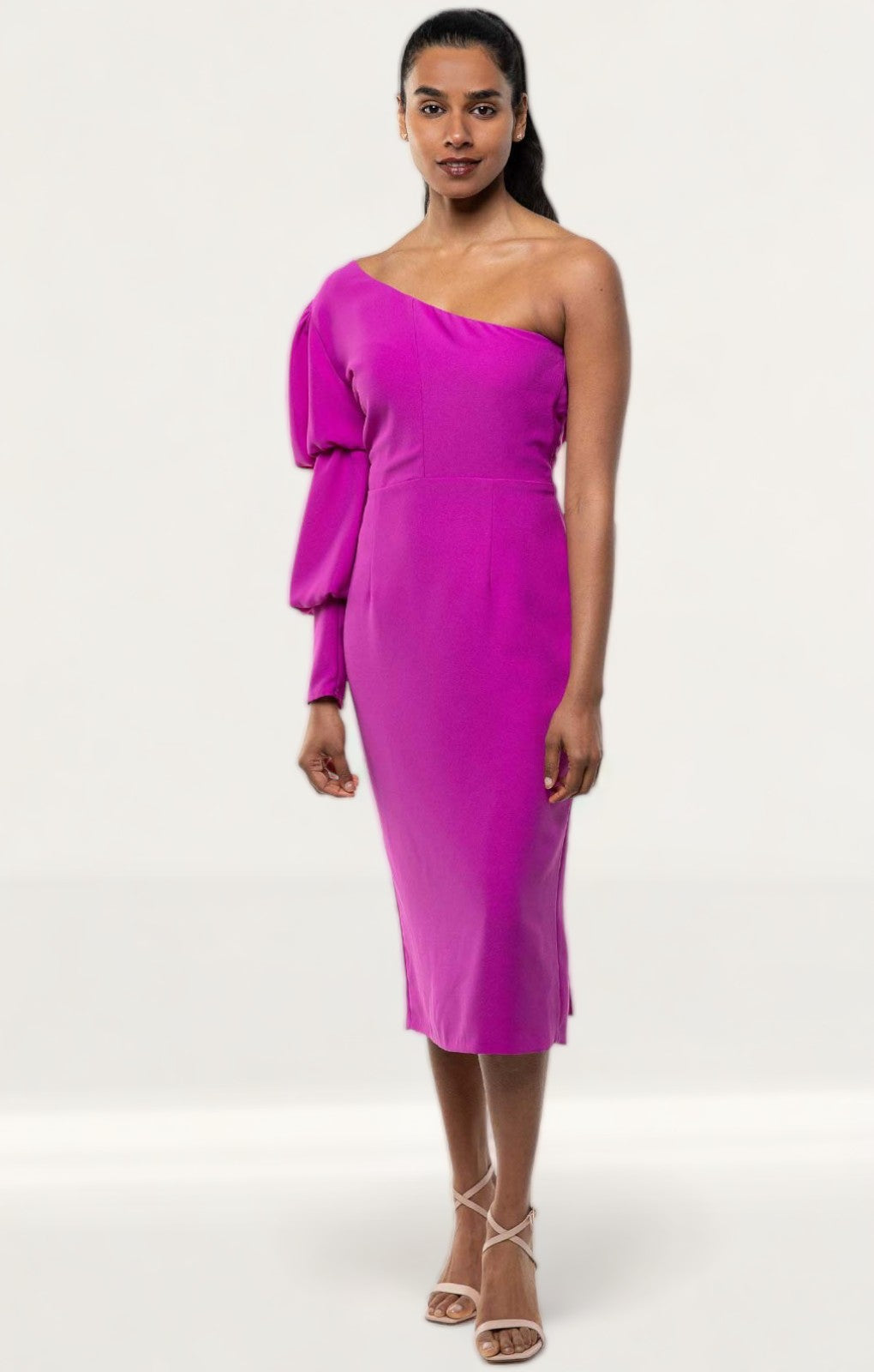 Panambi Pink One Shoulder Midi Dress product image