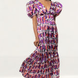 Panambi Purple Print Amber Midi Dress