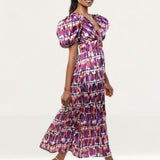 Panambi Purple Print Amber Midi Dress