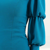 Panambi Teal One Shoulder Maxi Dress