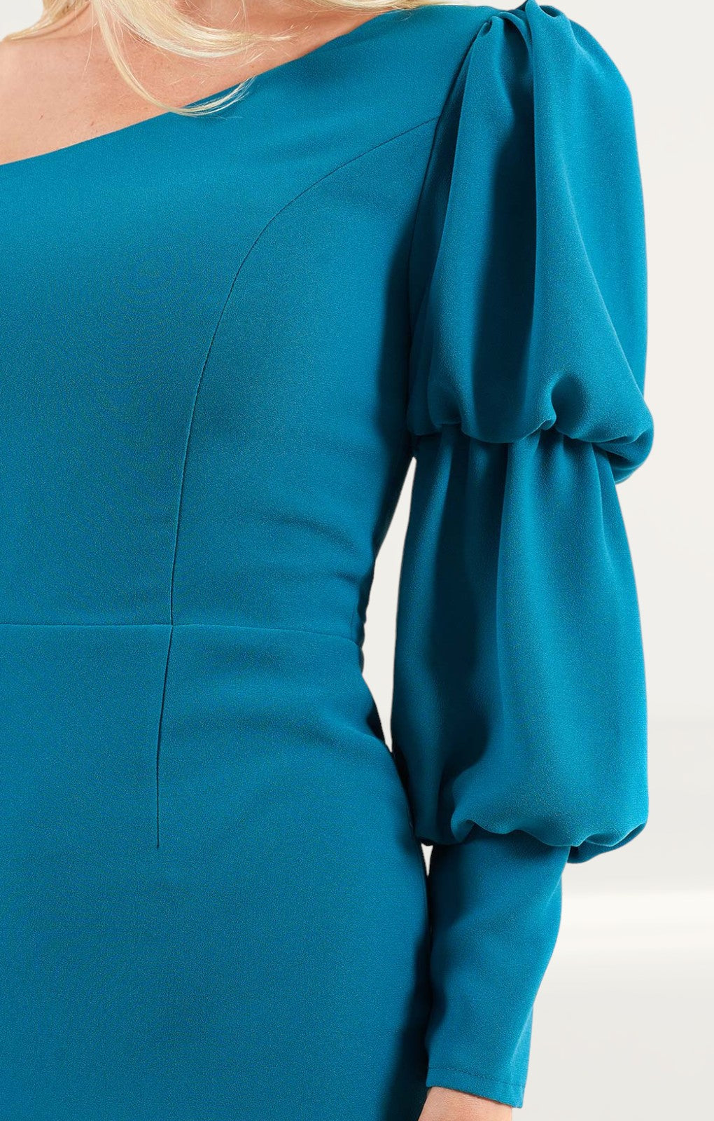 Panambi Teal One Shoulder Maxi Dress