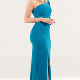 Panambi Teal One Shoulder Maxi Dress