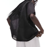 Topshop Short Sleeve Ladder Insert Shirt In Black – tops by Topshop, available to rent from Hirestreet