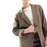 Vero Moda Aware Tailored Stand Alone Blazer In Brown