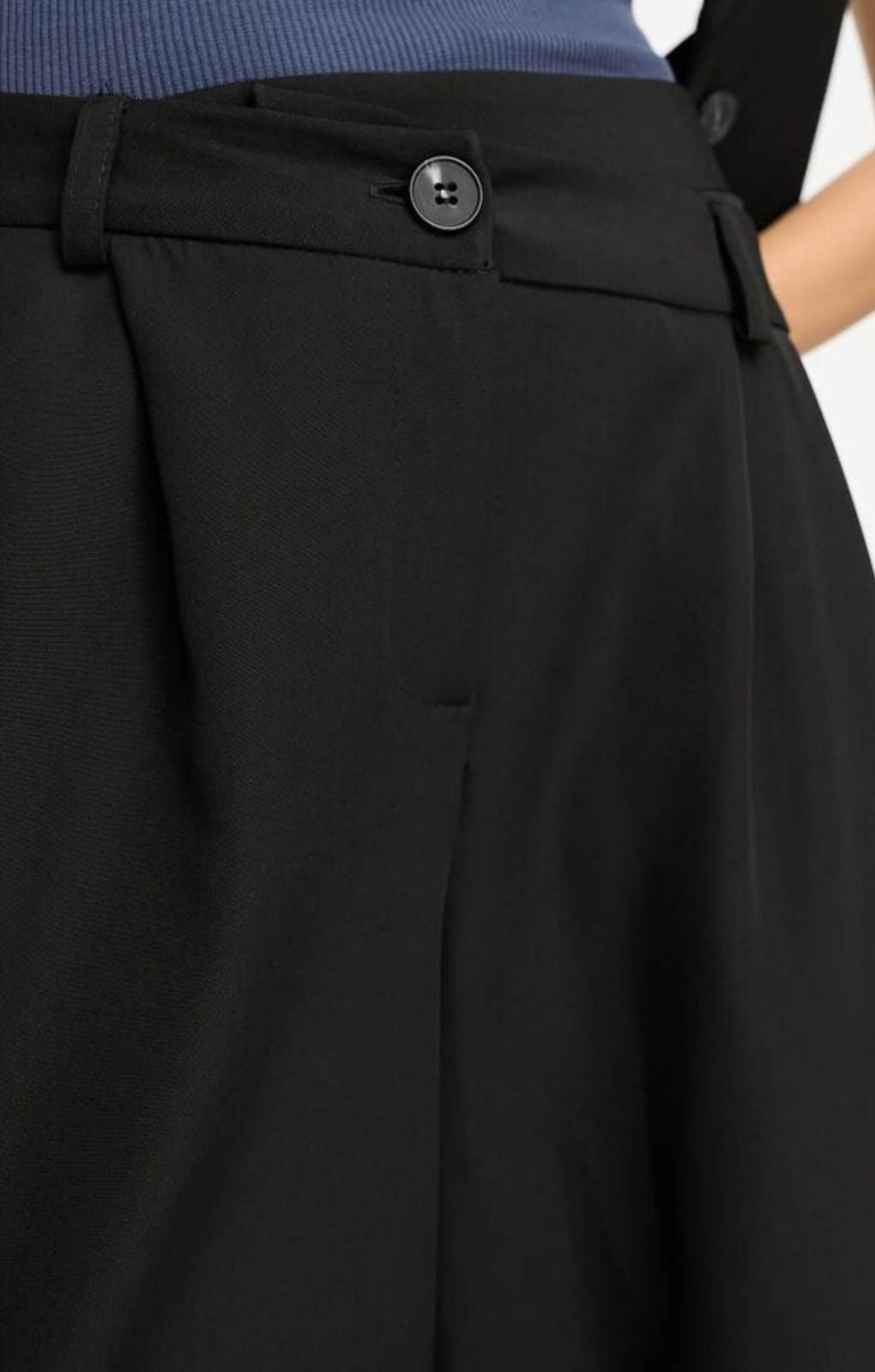 Miss Selfridge Asymmetric Waist Wide Leg Trouser – trousers by Miss Selfridge, available to rent from Hirestreet