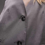 Topshop Tonic Oversized Waistcoat In Light Grey – tops by Topshop, available to rent from Hirestreet